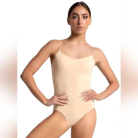 Capezio Tops - Camisole Leotard w BraTek In Nude Size Small